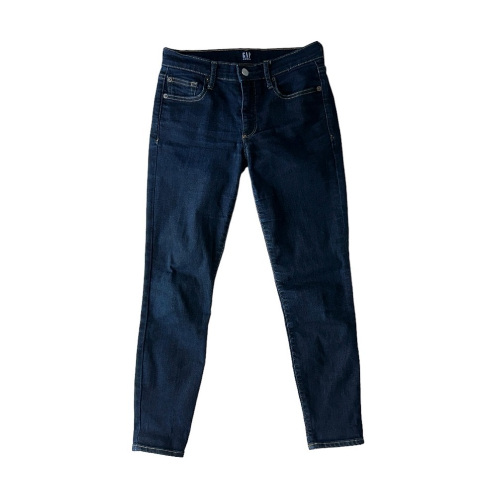 GAP DENIM MID RISE  TRUE SKINNY JEANS WOMEN’S SIZE 26 PETITE
